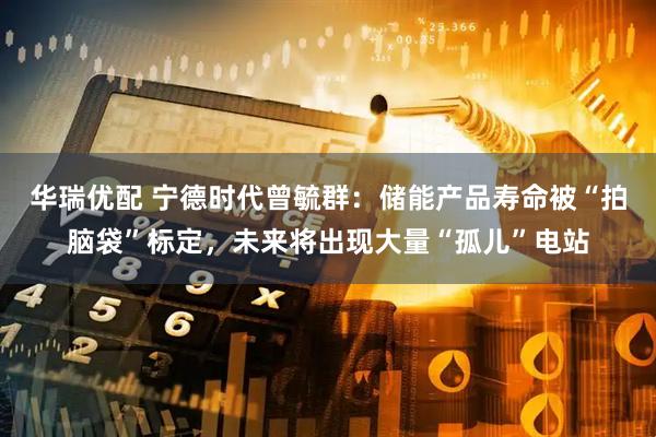 华瑞优配 宁德时代曾毓群：储能产品寿命被“拍脑袋”标定，未来将出现大量“孤儿”电站